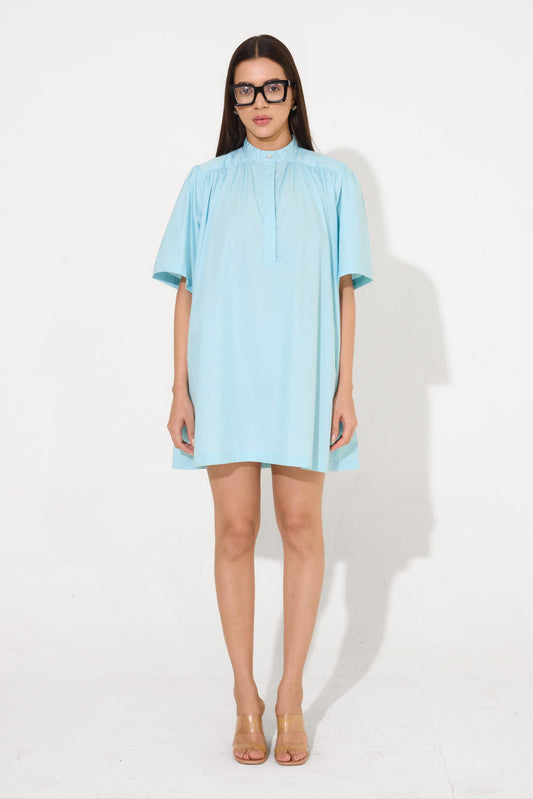 Powder Blue Baggy Mini Dress